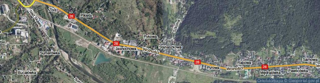 Zdjęcie satelitarne Osiedle Pykowa os.